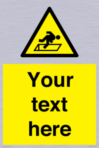 Custom Warning Hatch Sign